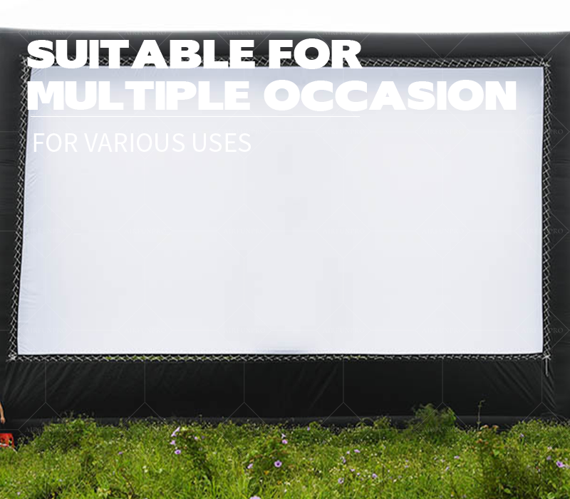 Portable Waterproof Inflatable Outdoor Projector Screen 8-10ft Cube Design Electric/USB Inflated for Drive-In Movie Theaters