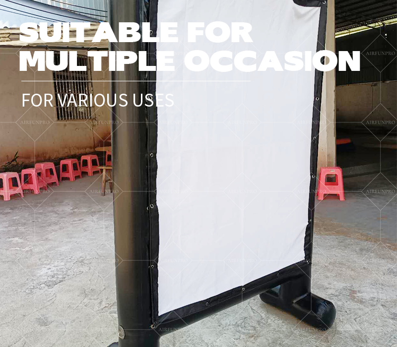 Outdoor Digital Waterproof Inflatable Projection Screen Portable Movie Screen for Event Use 8-10ft Dimensions