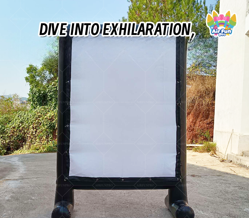 Outdoor Digital Waterproof Inflatable Projection Screen Portable Movie Screen for Event Use 8-10ft Dimensions