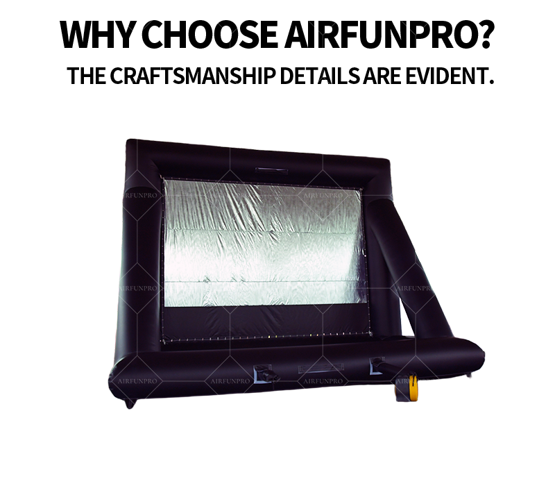 AirFunPro Outdoor Waterproof Windproof Sun Resistant Inflatable Projection Screen Portable Movie Screen Electric Air Pump