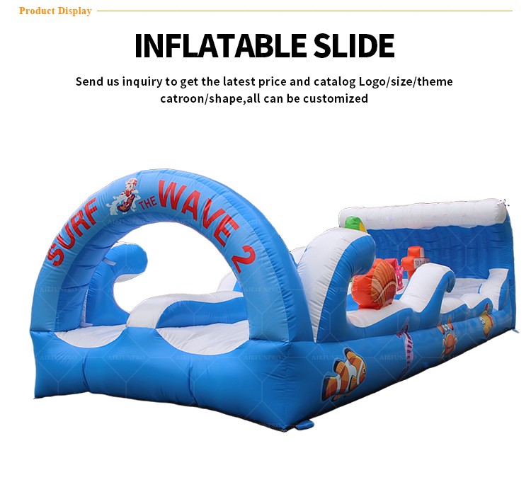 Blue Ocean Themed Inflatable Slide: Non-Stop Fun for Beach