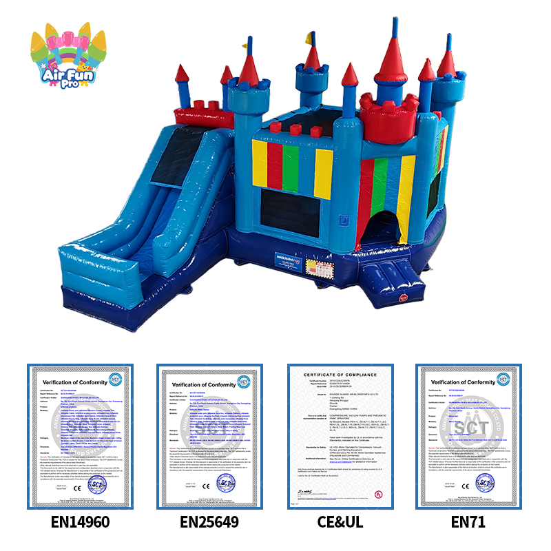 Custom Castle Inflatable Bounce House: 0.55mm Plato PVC, EN14960 Certified!