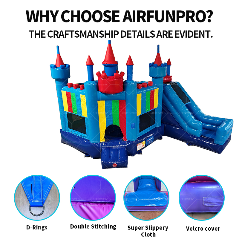 Custom Castle Inflatable Bounce House: 0.55mm Plato PVC, EN14960 Certified!