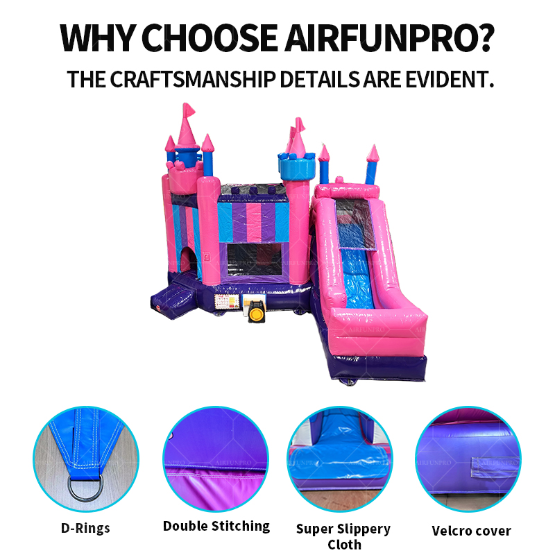Pink Princess Castle Inflatable Bounce House with Slide: Live the Fairy Tale!