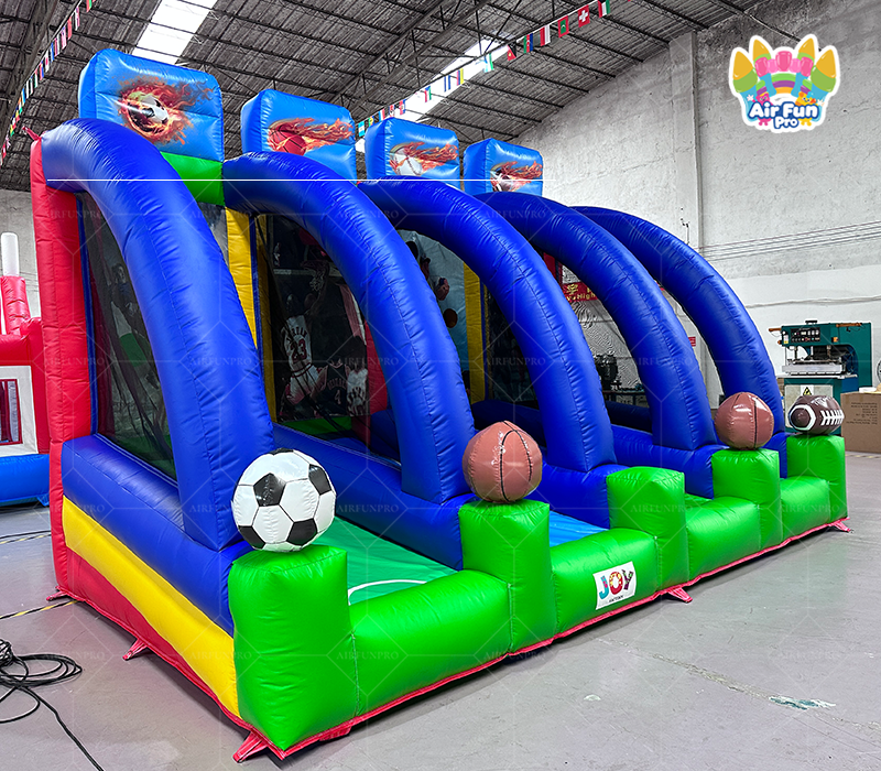 4 in 1 Inflatable Sports Games Basketball Soccer PVC Material for Commercial Outdoor Events Sports Parks Gardens Blower
