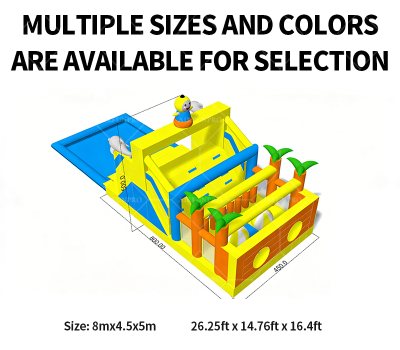 Custom Jungle Inflatable Obstacle Slide: 0.55mm Plato PVC, EN14960 Certified!