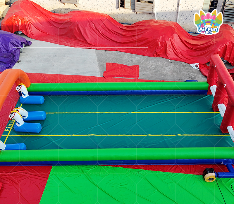 Kid Inflatable Derby Pony Race Riding for with PVC Material for Public Sports Park Use