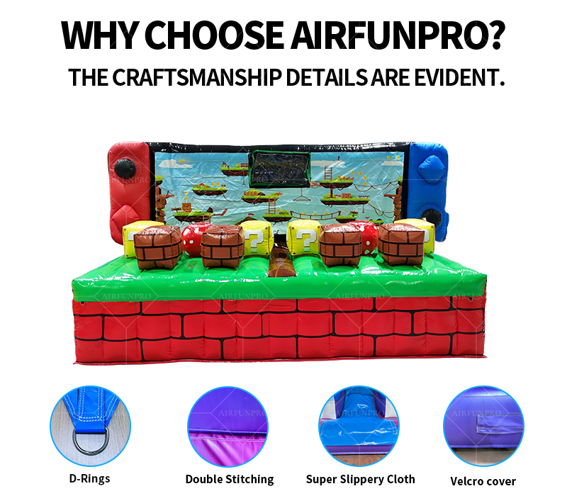 Custom Mario Themed Inflatable Obstacle: 0.55mm Plato PVC, EN14960 Certified