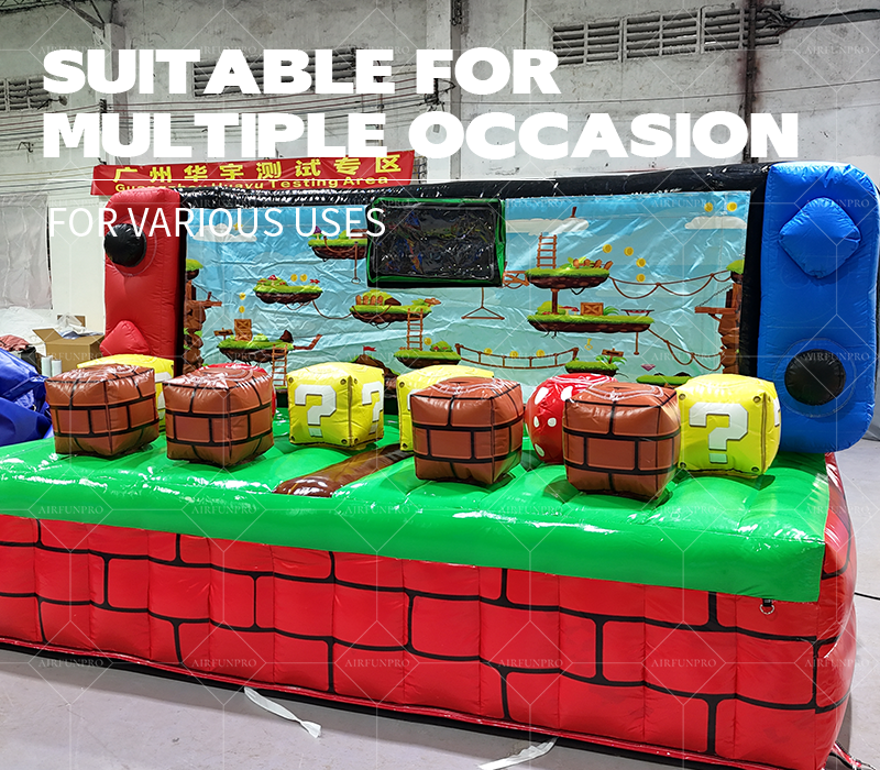 Custom Mario Themed Inflatable Obstacle: 0.55mm Plato PVC, EN14960 Certified