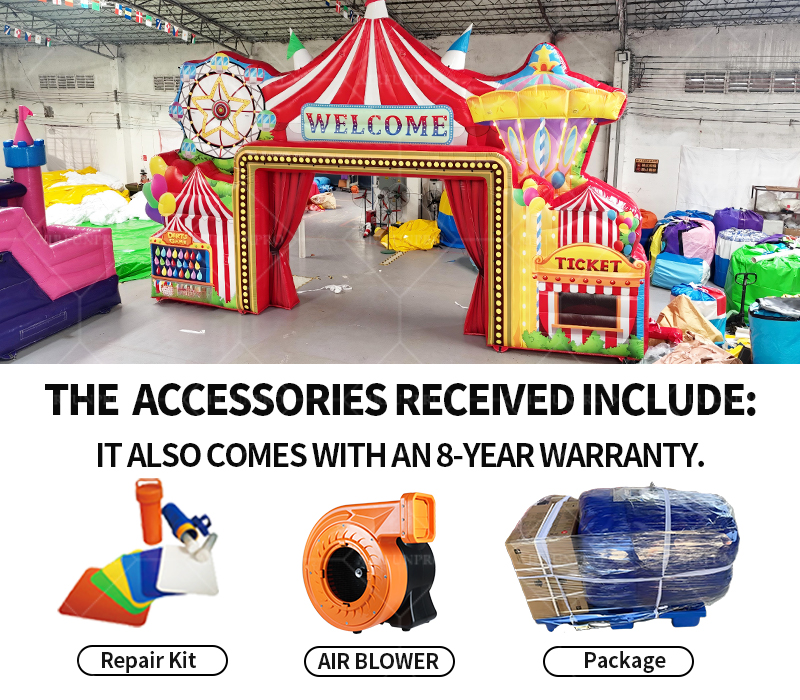 Customizable Carnival Welcome Inflatable Arch: Smiles Guaranteed for Every Guest