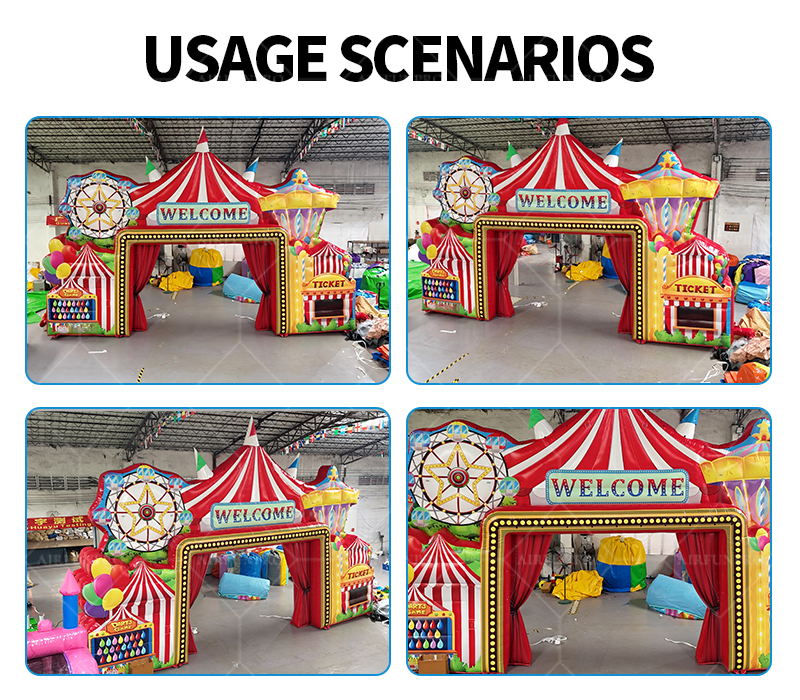 Customizable Carnival Welcome Inflatable Arch: Smiles Guaranteed for Every Guest