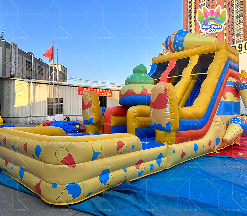 Small Size Colorful Inflatable Bouncer Slides Castillo Inflatable Bouncer Castle Combo for Backyard Trampoline Park Public Use