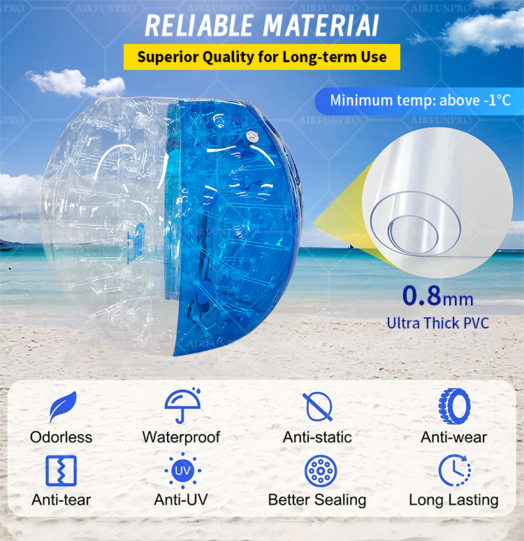 TPU And PVC Inflatable Bumper Bubble Ball for Outdoor Sports Factory Price For Sell