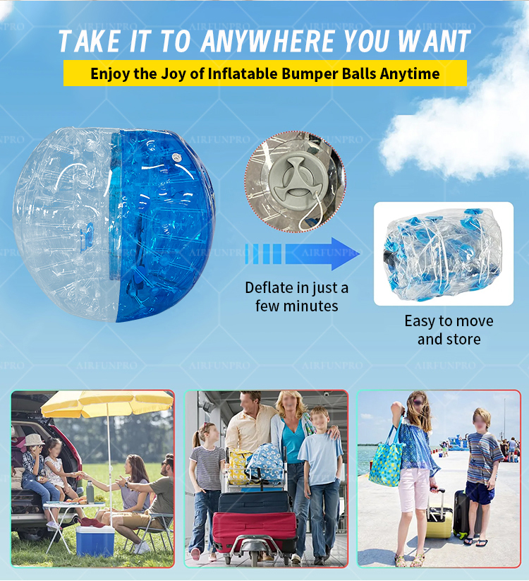 TPU And PVC Inflatable Bumper Bubble Ball for Outdoor Sports Factory Price For Sell