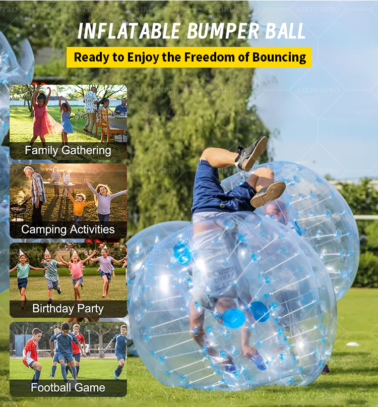 TPU And PVC Inflatable Bumper Bubble Ball for Outdoor Sports Factory Price For Sell
