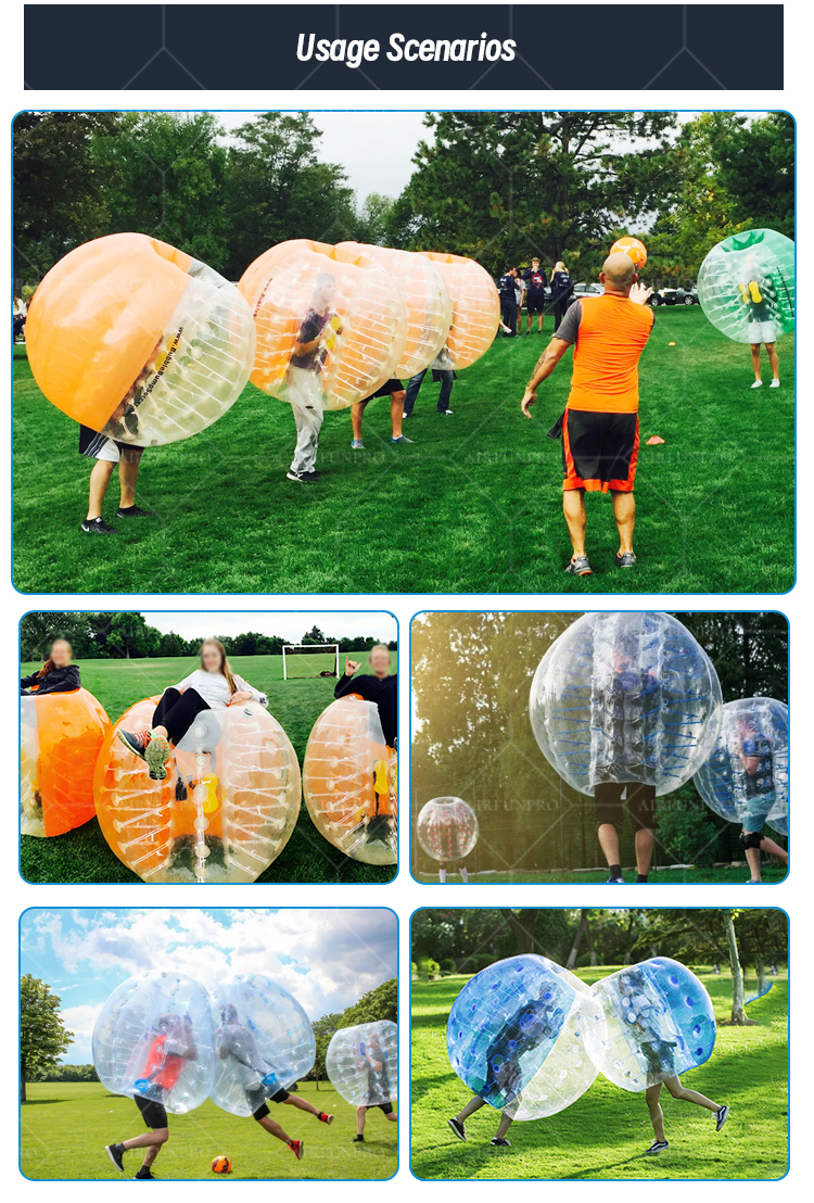 TPU And PVC Inflatable Bumper Bubble Ball for Outdoor Sports Factory Price For Sell