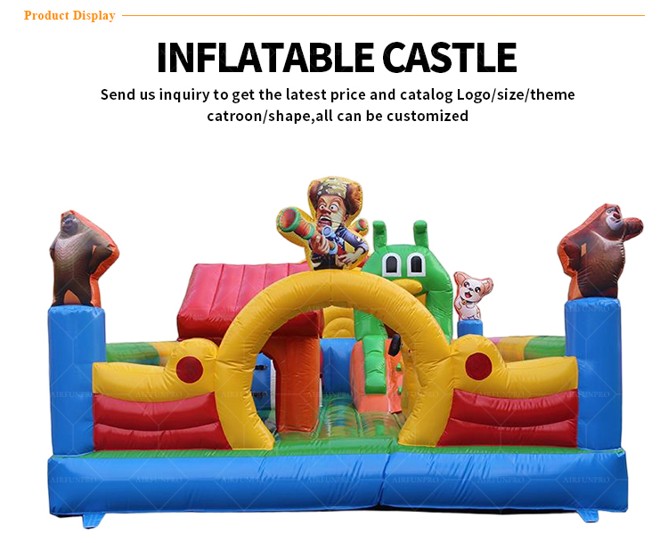 Customizable Large Inflatable Theme Park Obstacle Course