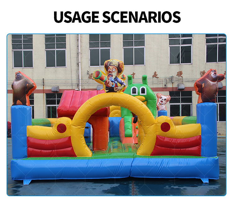 Customizable Large Inflatable Theme Park Obstacle Course