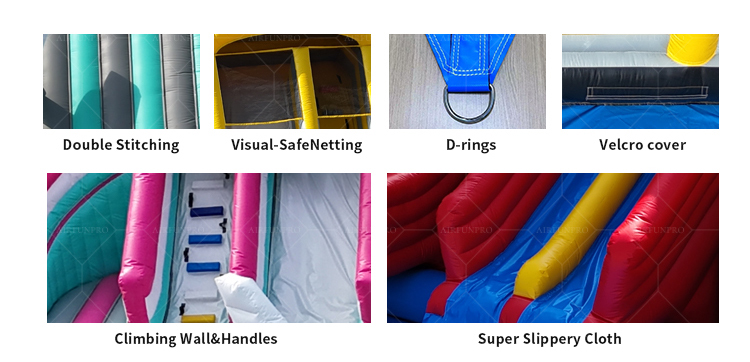 Customizable Large Inflatable Theme Park Obstacle Course