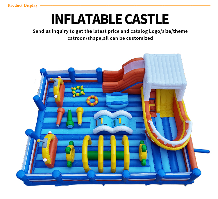 Customizable Large Inflatable Theme Park Obstacle Course