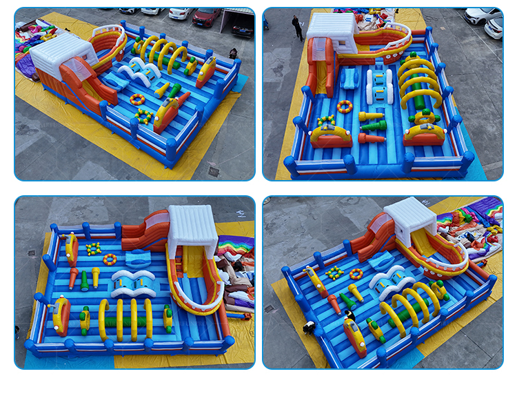 Customizable Large Inflatable Theme Park Obstacle Course