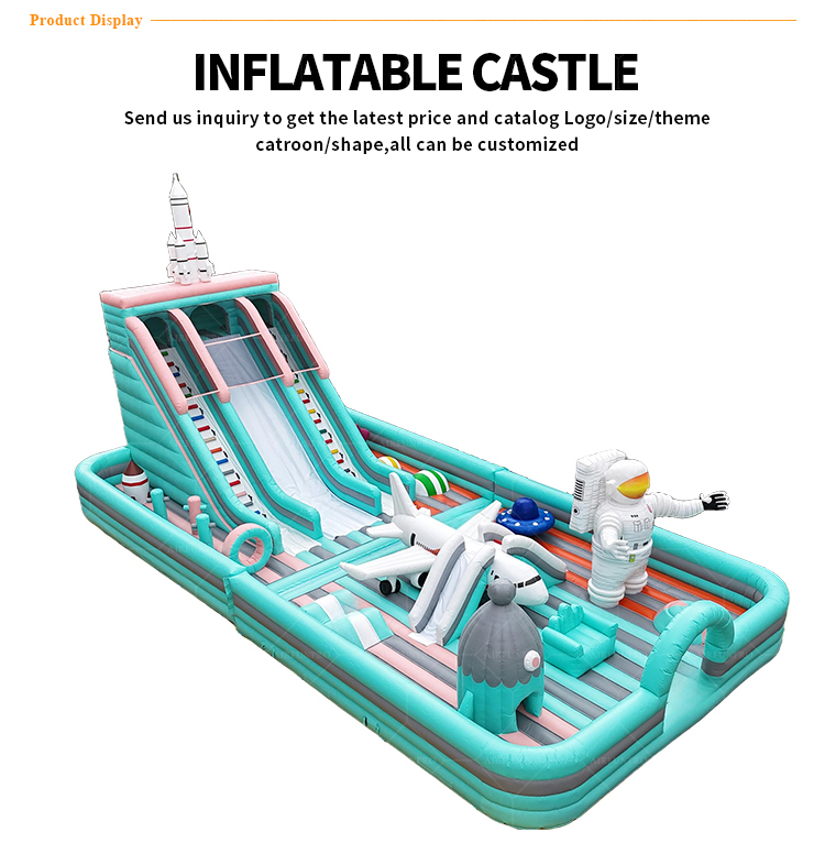 Customizable Size Large Inflatable Theme Park Obstacle Course Jumping Castle-Eco-Friendly PVC Material for Parties