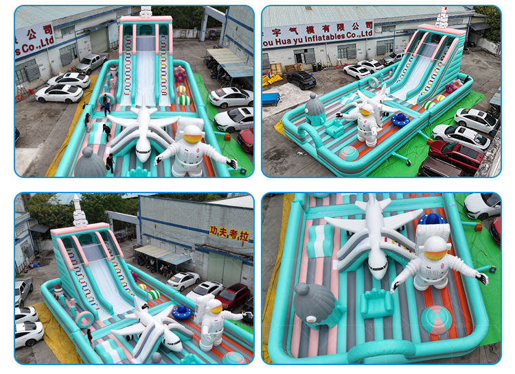 Customizable Size Large Inflatable Theme Park Obstacle Course Jumping Castle-Eco-Friendly PVC Material for Parties