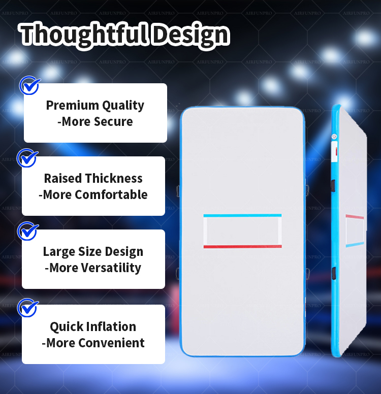 Inflatable Wrestling Mat 3m 5m 6m DWF Drop Stitch Jiu Jitsu BJJ MMA Grappling Training Mat Non-Slip PVC OEM Custom