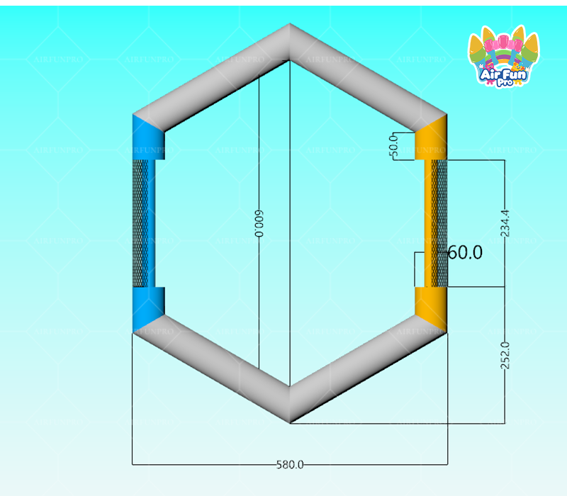 AirFunPro Custom Inflatable 3v3 Football/Soccer Pitch-Eco-Friendly PVC Tarpaulin Rental Business