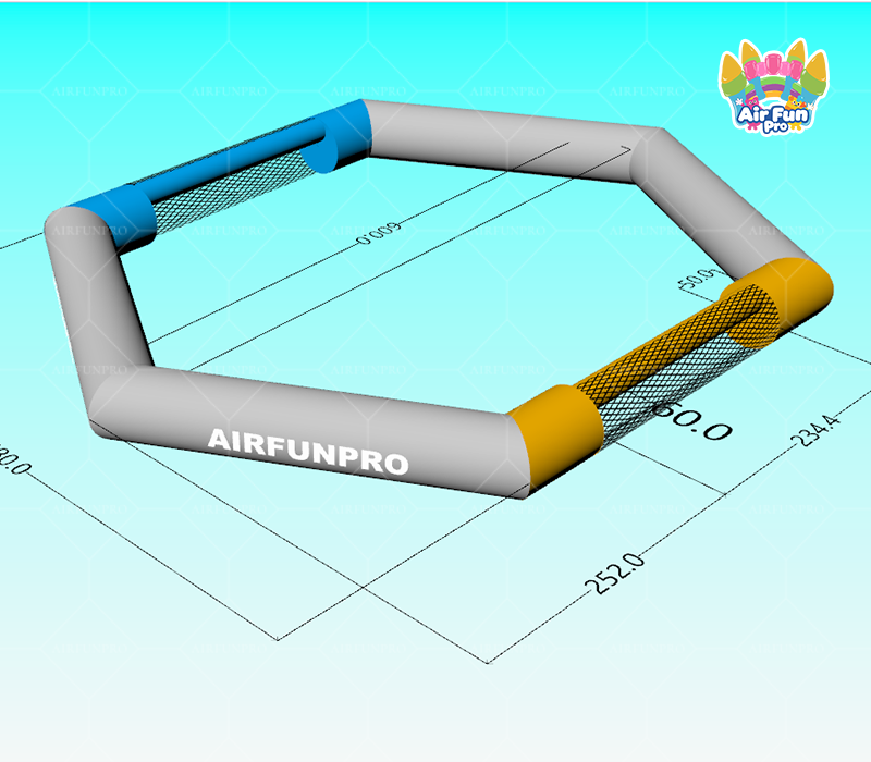 AirFunPro Custom Inflatable 3v3 Football/Soccer Pitch-Eco-Friendly PVC Tarpaulin Rental Business