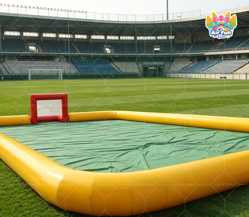 Commercial AirFunPro PVC Tarpaulin Inflatable Soap Soccer/Football Field Big Fun Carnival Playground Commercial AirFunPro PVC Tarpaulin Inflatable Soap Soccer/Football Field Big Fun Carnival Playground