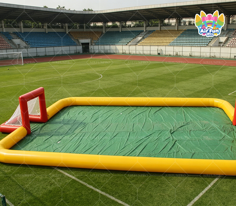 Commercial AirFunPro PVC Tarpaulin Inflatable Soap Soccer/Football Field Big Fun Carnival Playground Commercial AirFunPro PVC Tarpaulin Inflatable Soap Soccer/Football Field Big Fun Carnival Playground