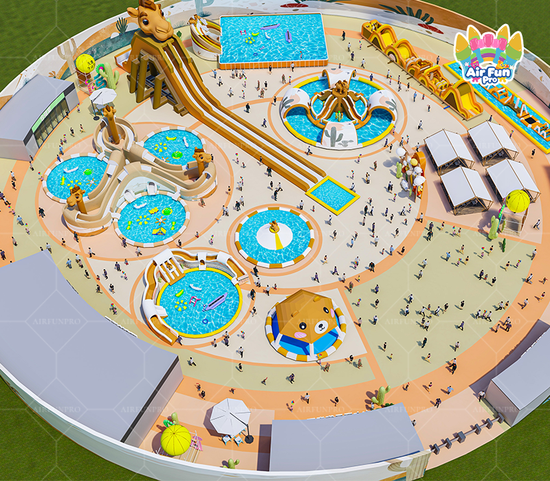 Giant Desert Water Playground: A Complete World of Aquatic Fun!