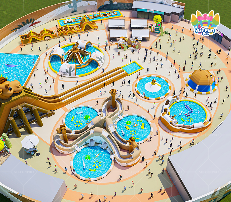 Giant Desert Water Playground: A Complete World of Aquatic Fun!