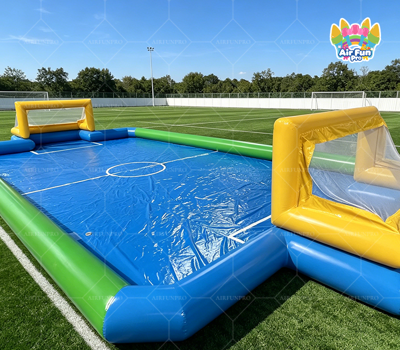 Commercial AirFunPro PVC Tarpaulin Inflatable Soap Soccer Field Big Fun Carnival Football Playground