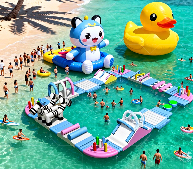 15.3 × 12 Meter Custom Inflatable Water Park