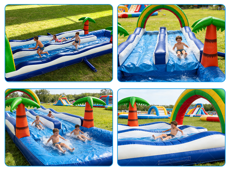 11.5m Long Tropical inflatable Water Slide