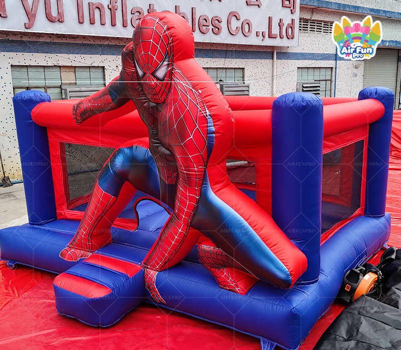 Super Hit 3D Standing Spider-Man Inflatable Bounce Castle, Premium Stitched PVC Kids Play Bouncy House for Outdoor Rental