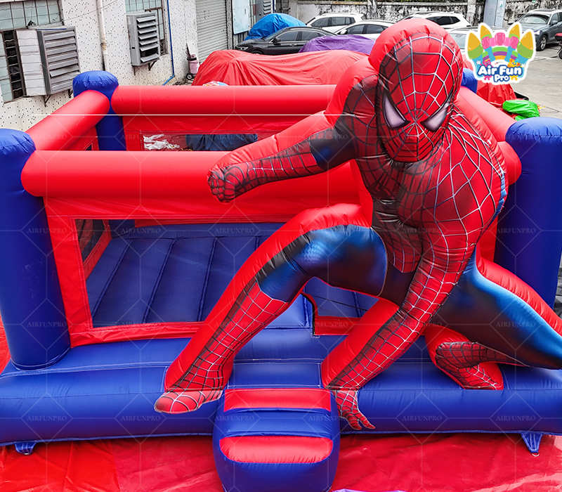 Super Hit 3D Standing Spider-Man Inflatable Bounce Castle, Premium Stitched PVC Kids Play Bouncy House for Outdoor Rental