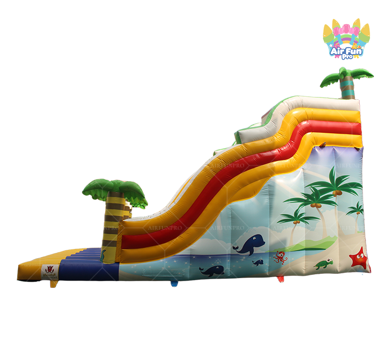 Summer dry Slide Commercial Inflatable Water Park Floating Children Party Game Inflatable Mini Slide for Pool