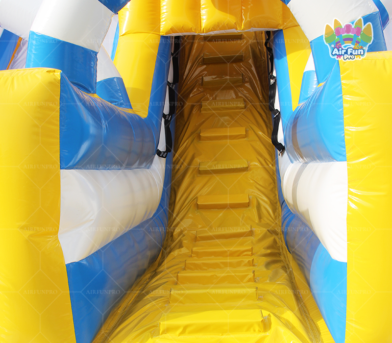 Clown Theme Inflatable Water Slide Combo with Dual Lanes Kids' Air Bouncy Castle