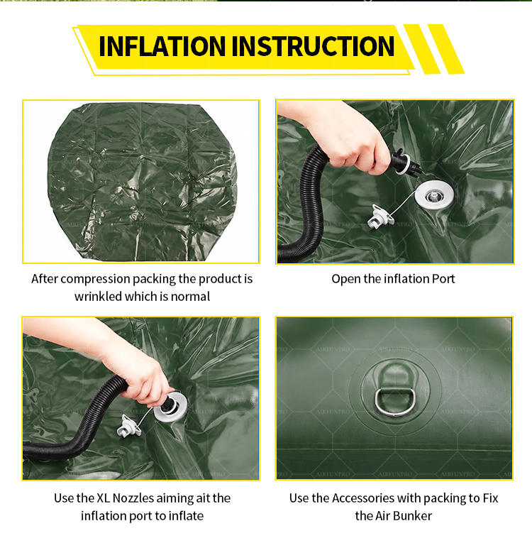 AirFunPro Giant 88 Shapes PVC Inflatable Paintball Protective CS Bunker Shooting Darts Toys