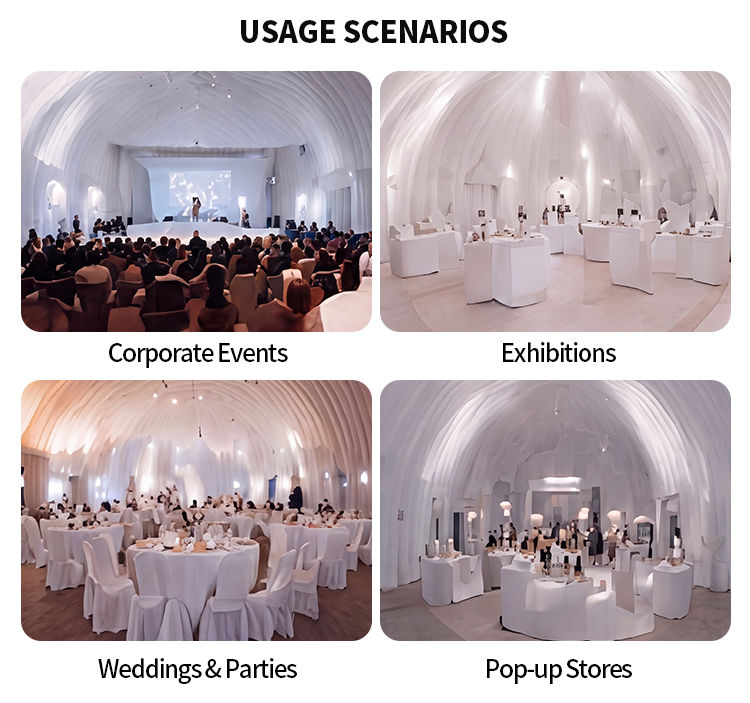 Airtight Inflatable Dome Tent | Heavy‑Duty 0.7mm PVC Spacious Shelter for Events