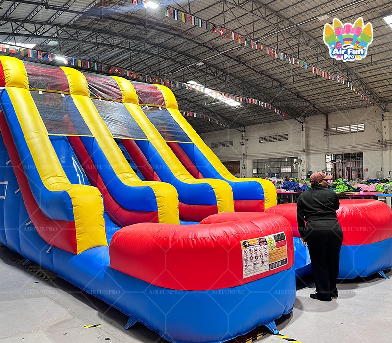 Commercial Kids Adults Inflatable Water Slide Bounce House Giant Double lane Water slides Wet Dry Inflatable Bouncer Slides with Pool