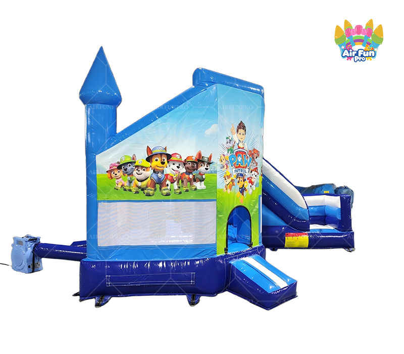 PAW Patrol Licensed Cartoon Inflatable Bounce Castle with Slide | Commercial Kids Jumping Combo for Party Rental