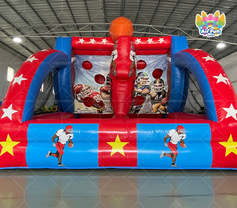 Inflatable American Football Toss Game | Carnival Interactive Sports Inflatable