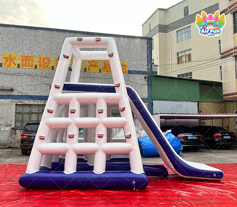 Inflatable Water Tower Climb Slide | Commercial Floating Water Jungle Gym For Lake Sea Water Park