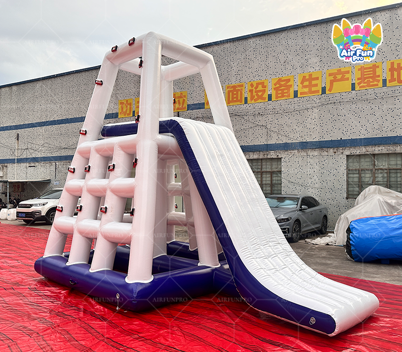 Inflatable Water Tower Climb Slide | Commercial Floating Water Jungle Gym For Lake Sea Water Park
