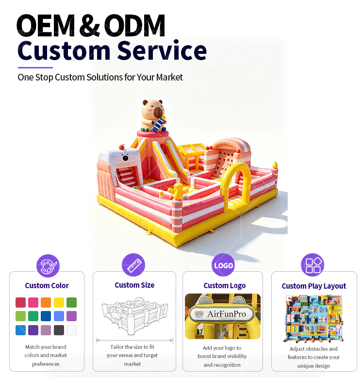 Inflatable Playground Amusement Park Inflatable Theme Park Inflatable Obstacle Course Bounce House Slide Bouncer Court Combo
