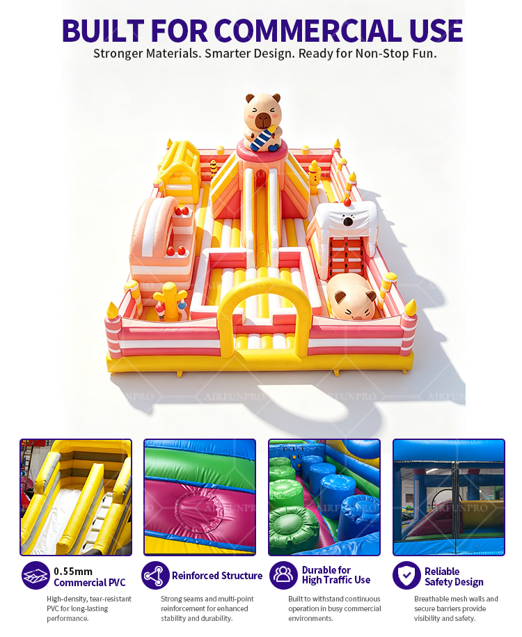 Inflatable Playground Amusement Park Inflatable Theme Park Inflatable Obstacle Course Bounce House Slide Bouncer Court Combo